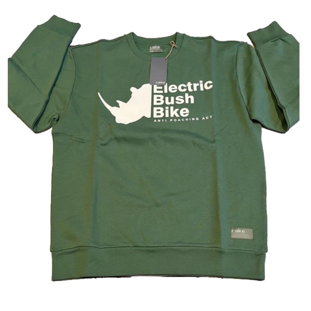 Green Men’s Cake Electric Bush Ap pullover sweatshirt Size Medium NWT